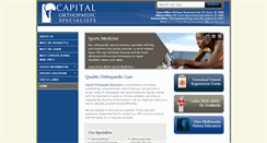 Desktop Screenshot of capitalorthopaedicspecialists.com