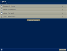 Tablet Screenshot of capitalorthopaedicspecialists.com